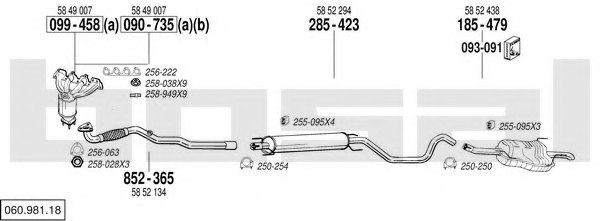 BOSAL 060.981.18 Exhaust System